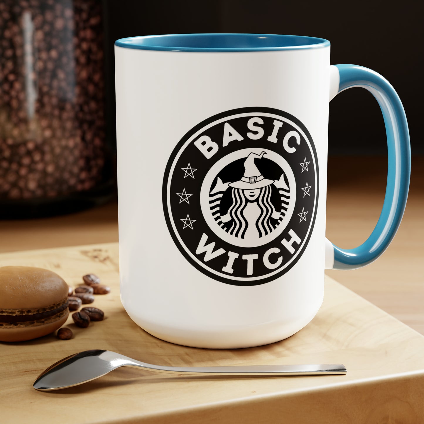 Two-Tone Coffee Mugs, 15oz - Basic Witch