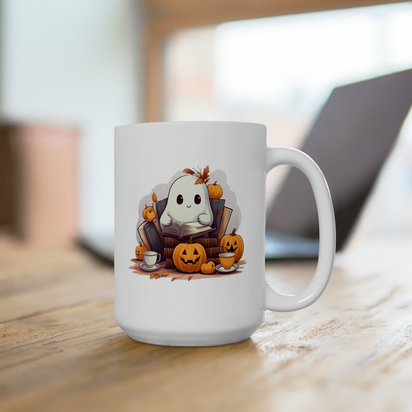 Ceramic Mug 15oz - Cute Ghost