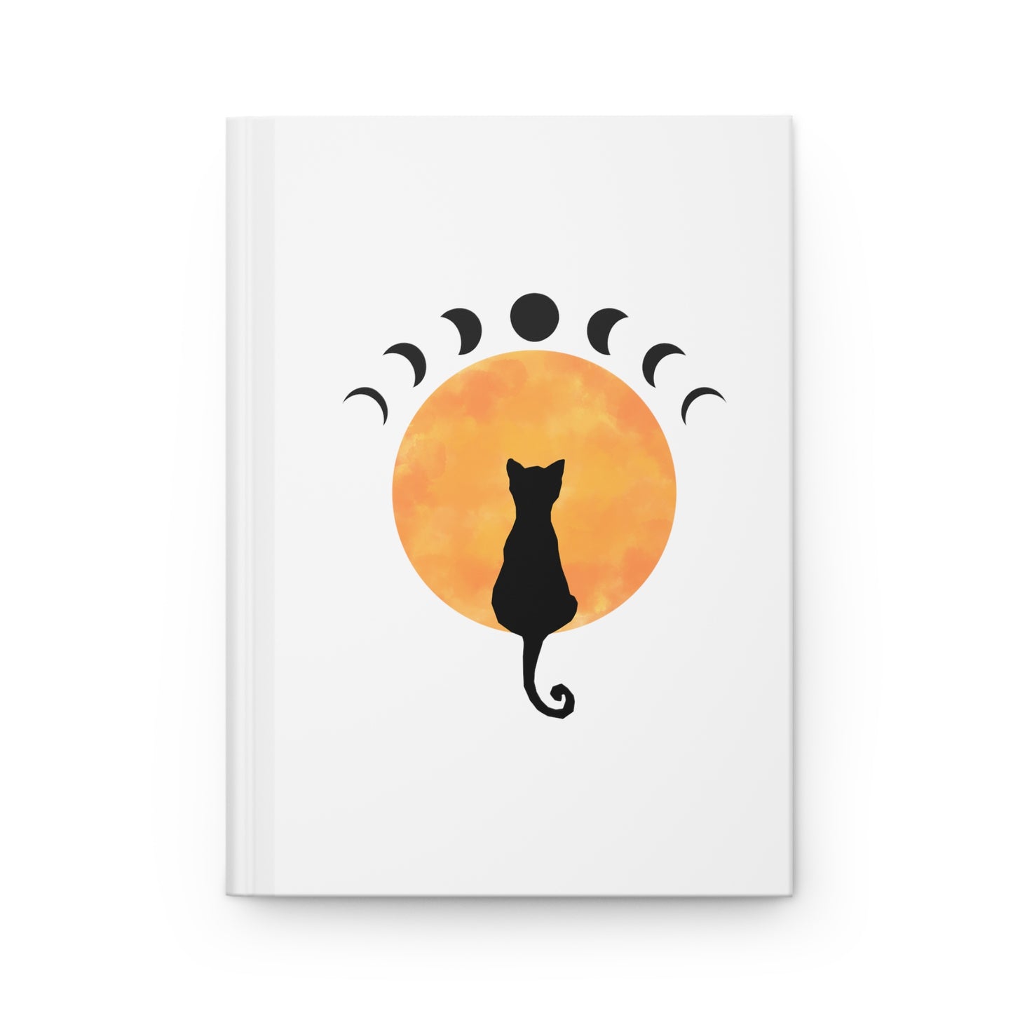 Hardcover Journal - Black Cat Moon Phases